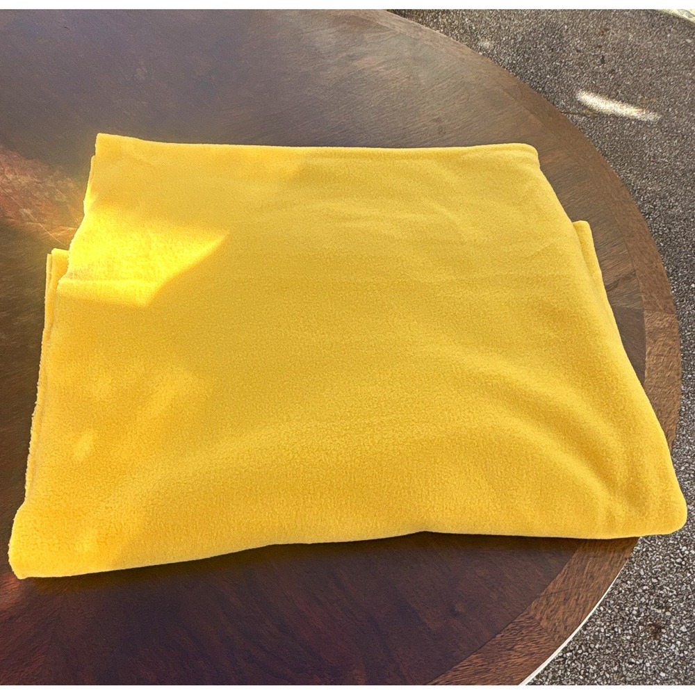 Yellow Solid Fleece Blanket Throw 60"x72" Machine Washable Rectangular